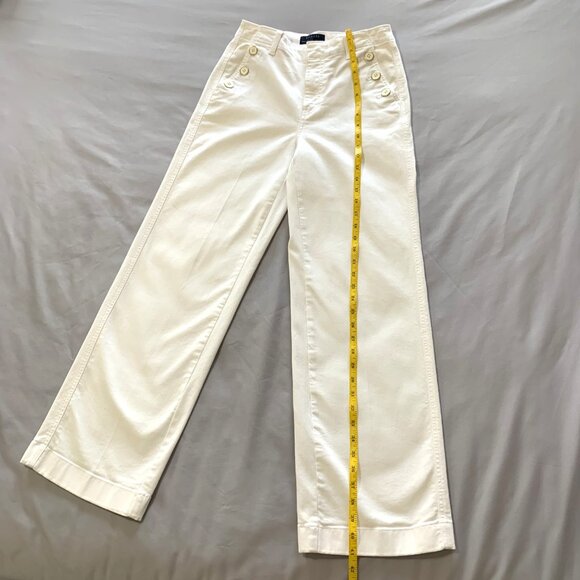 Talbots White Jeans Wide Leg 3 Buttons Simply Flattering Collection Size 4 Women - Picture 6 of 14